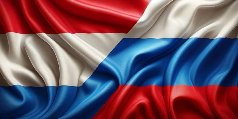 Bandera de Holanda y Rusia combinada