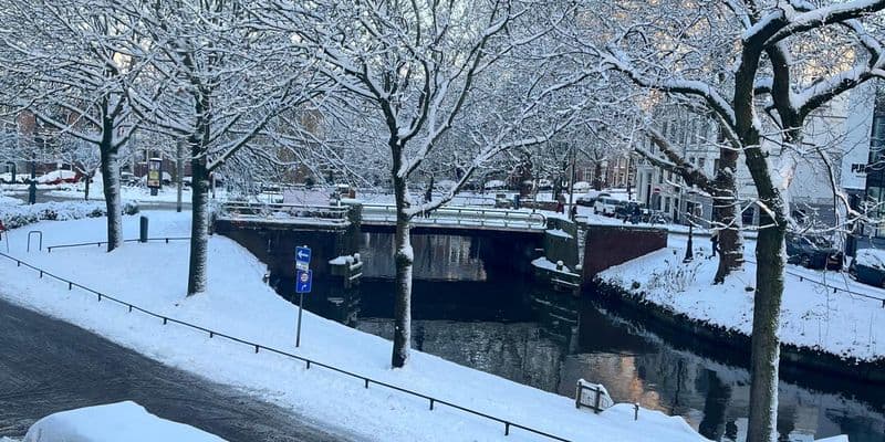 Calle nevada en Utrecht