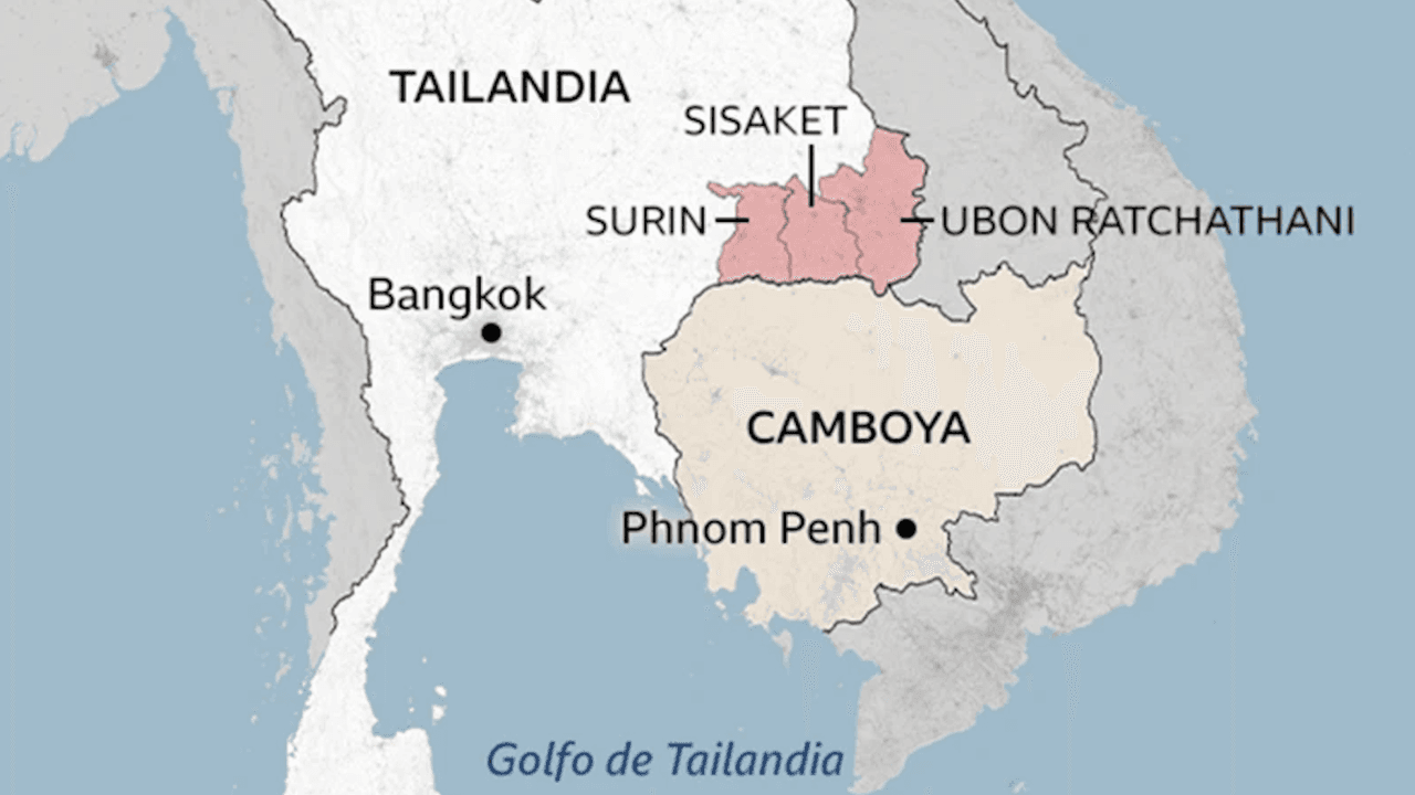 Frontera de Camboya y Tailandia