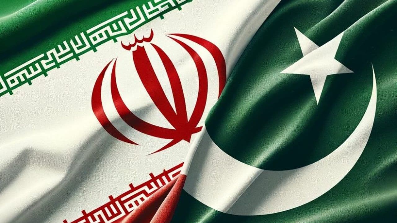 Iran y Pakistan banderas