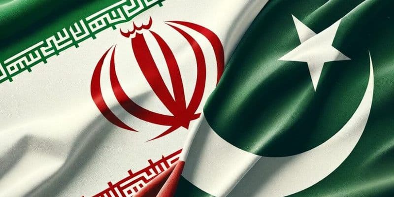 Iran y Pakistan banderas