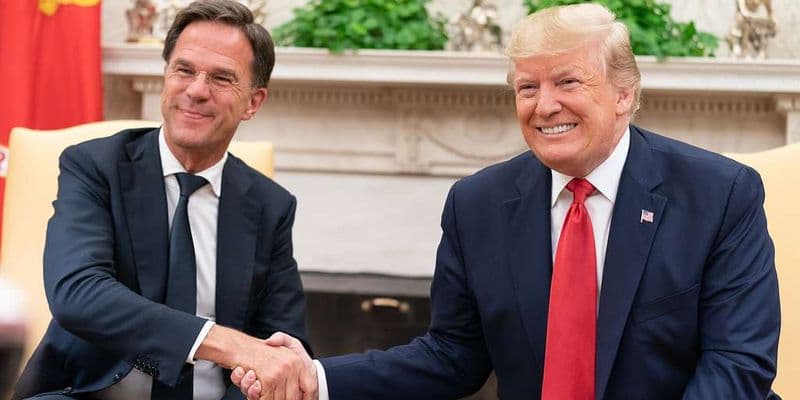 Mark Rutte y Donald Trump