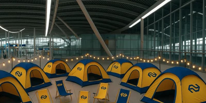 Campamento NS para estudiantes en la estación de Utrecht