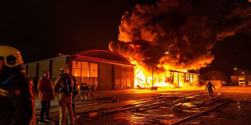 Incendio devasta un almacén de pinturas en Harderwijk