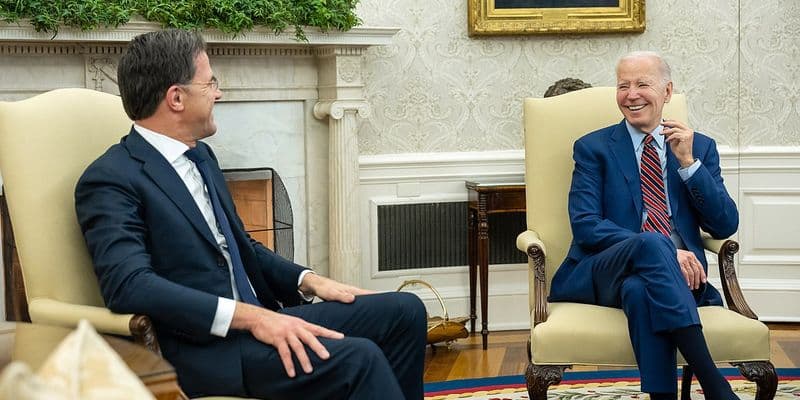 Mark Rutte y Joe Biden en Casa Blanca - Foto de la oficina del presidente de EEUU en Wikimedia Commons