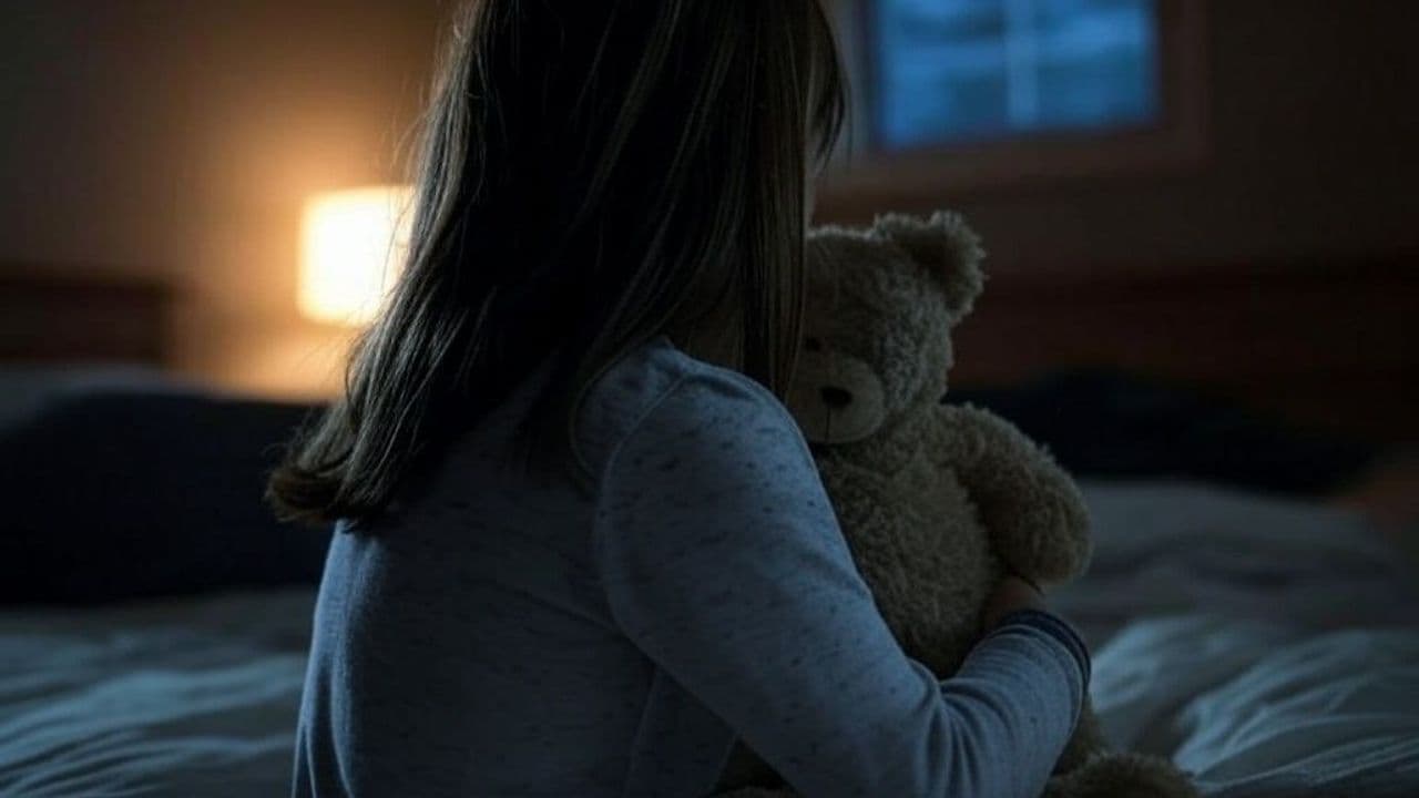 Niña con peluche
