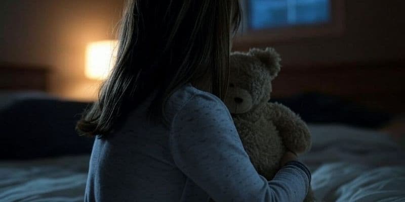 Niña con peluche