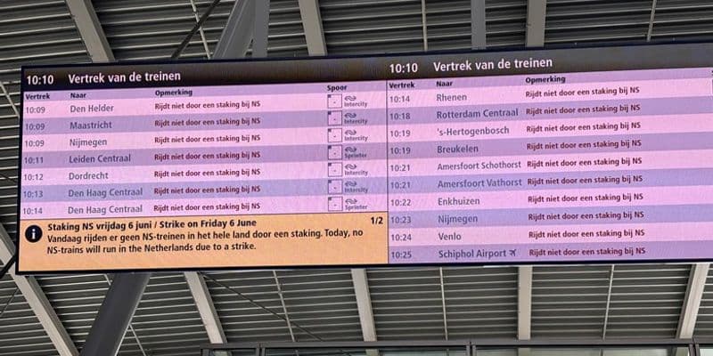 Huelga nacional paralizará parte del transporte público en Países Bajos