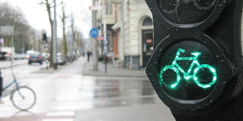 Semáforo de bicicleta en Holanda