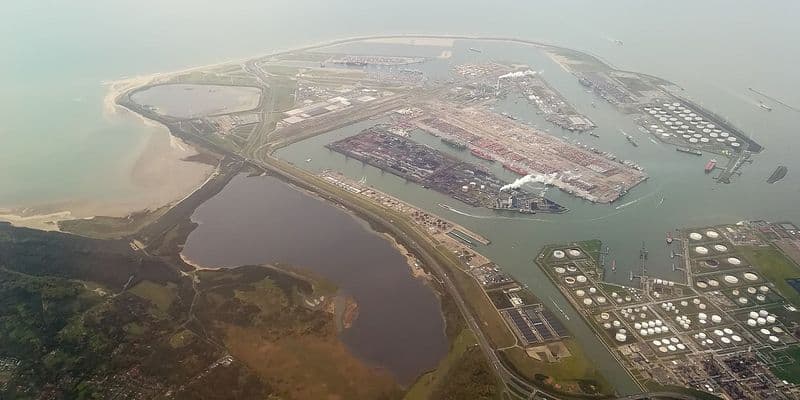Imagen de Maasvlakte, Róterdam, para el proyecto Porthos,
