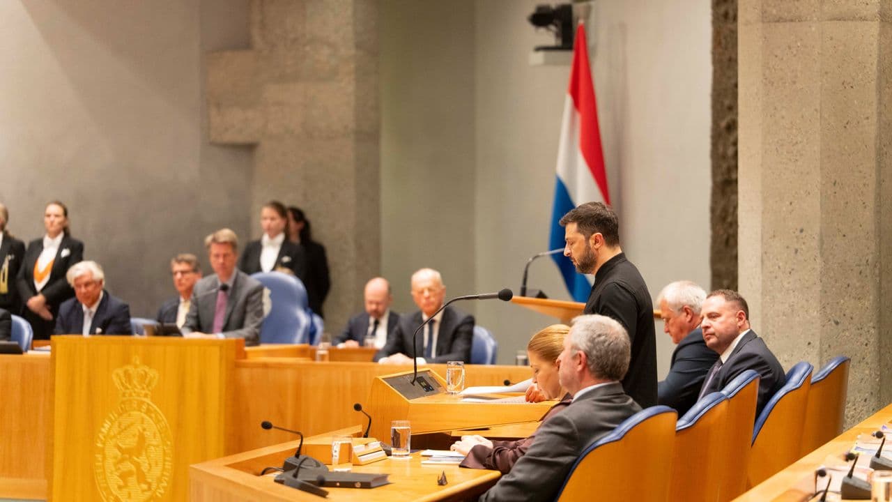 Volodymyr Zelenskyy en la Tweede Kamer