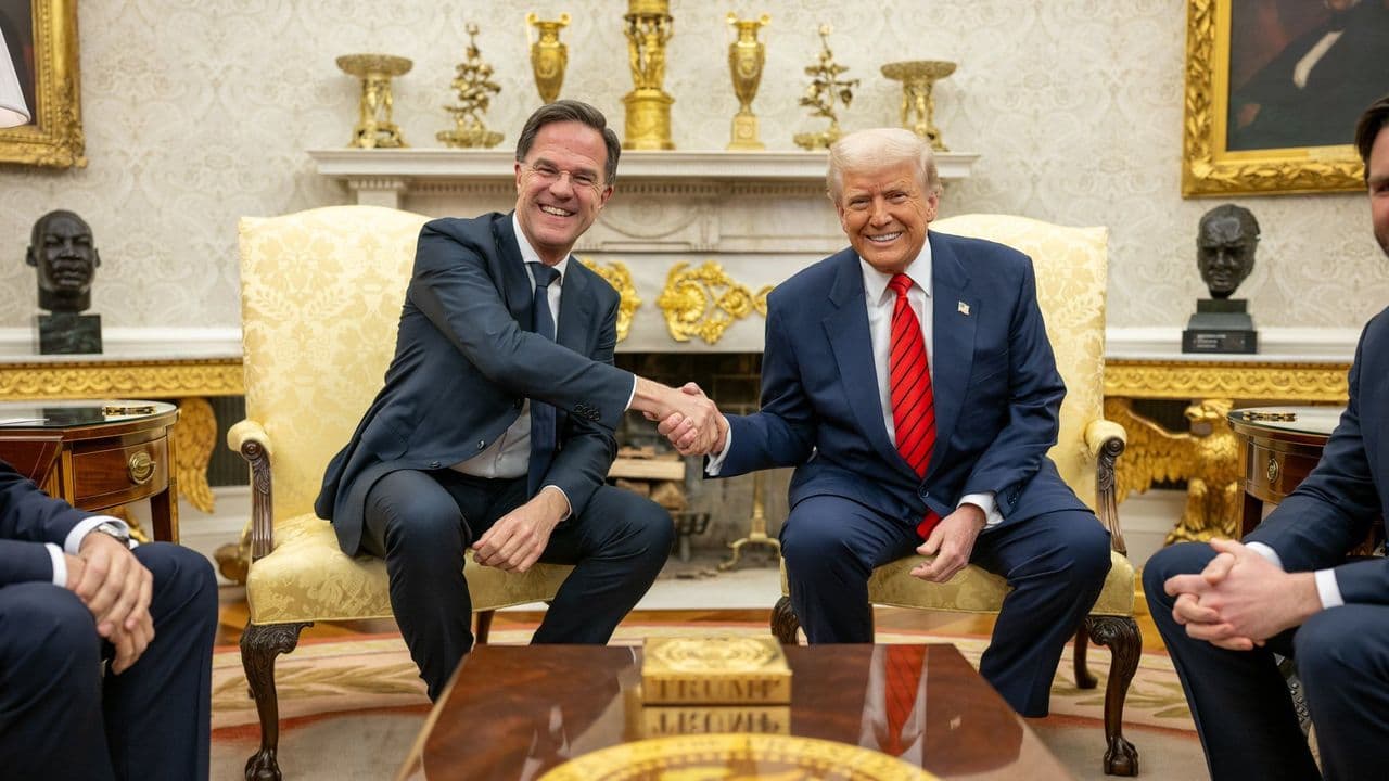 Mark Rutte y Donald Trump