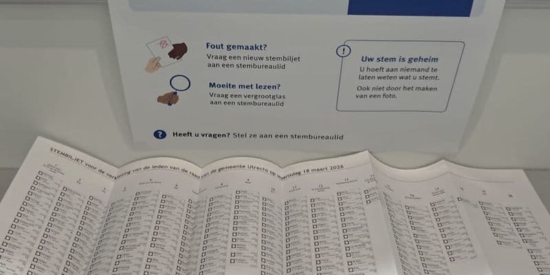 Papeleta de votación de las elecciones municipales en Países Bajos